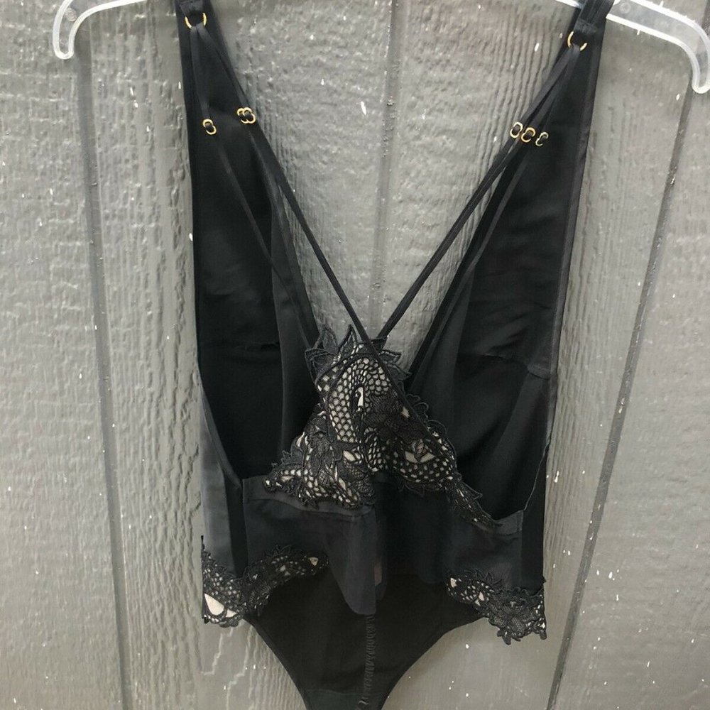 Black Lace Bodysuit Victoria Secret Intimate NWT Org $129